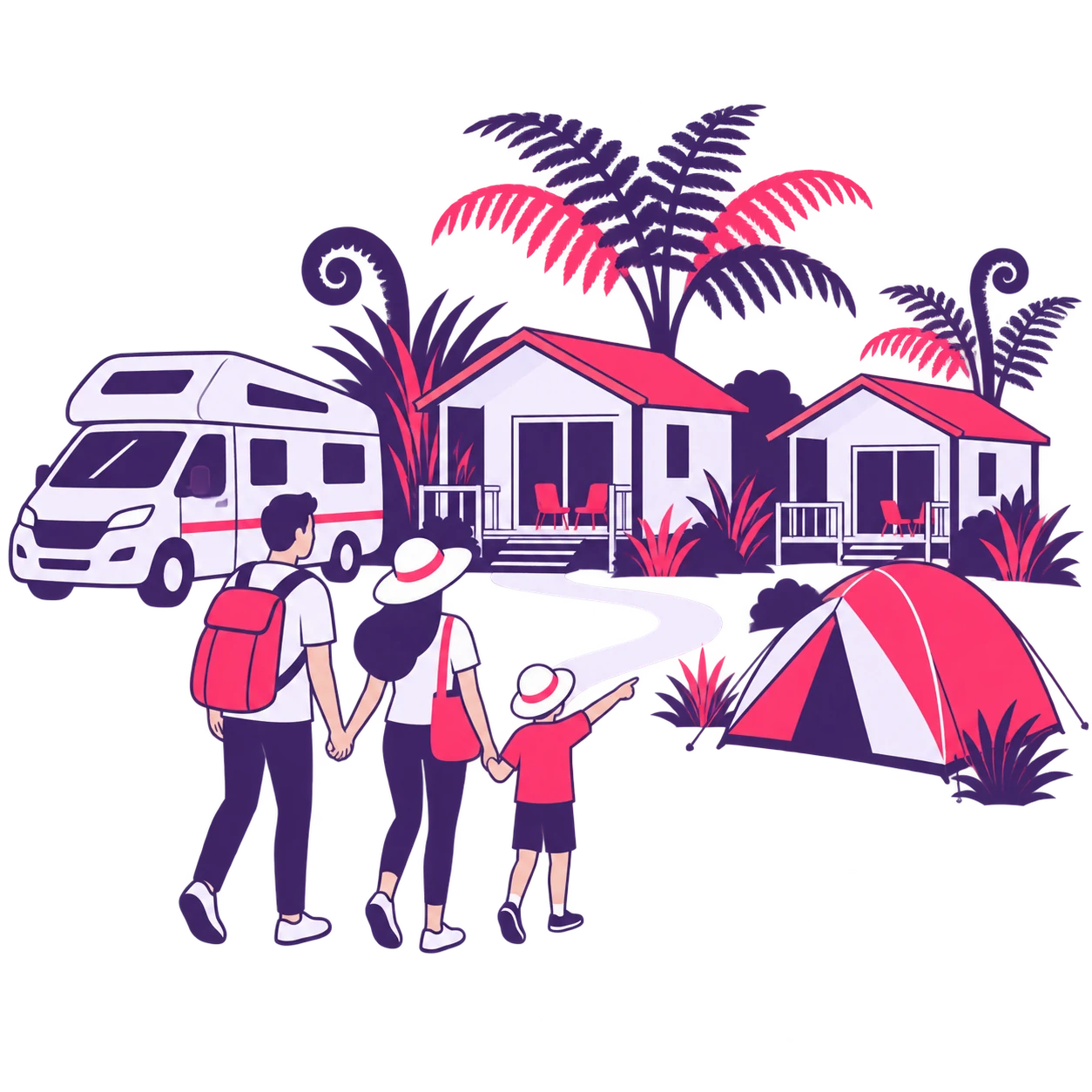 Holiday parks illustration
