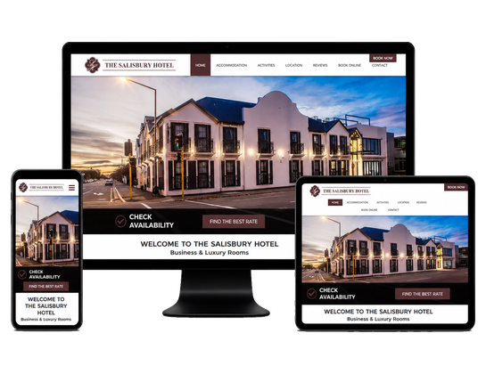Hotel website design example