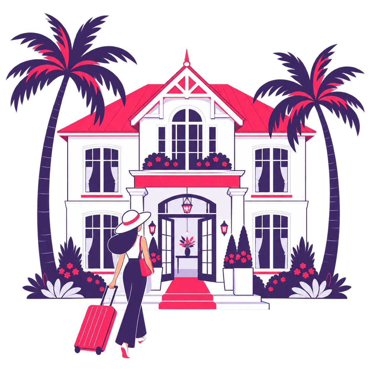 Hotels & lodges illustration