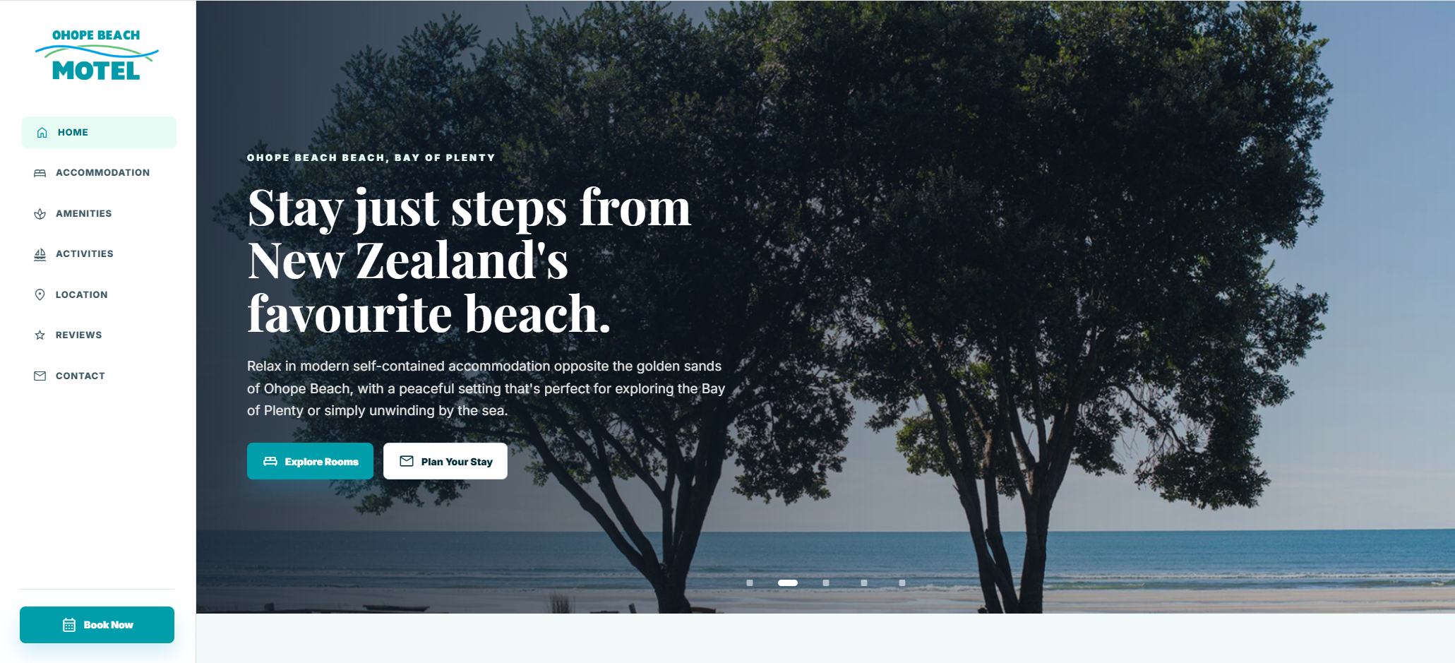 Ohope Beach Motel website thumbnail