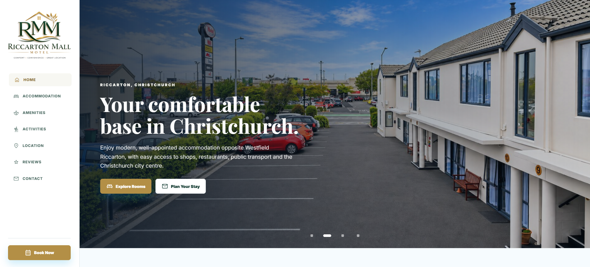 Riccarton Mall Motel website thumbnail
