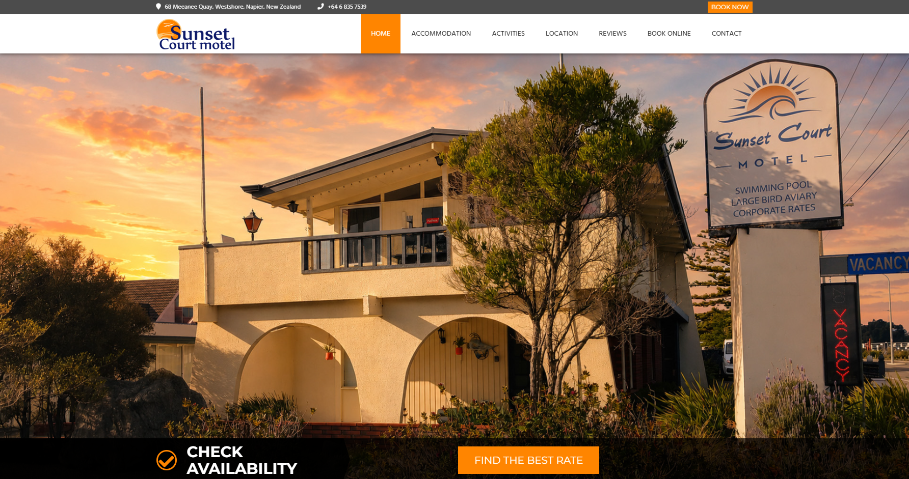 Sunset Court Motel website thumbnail