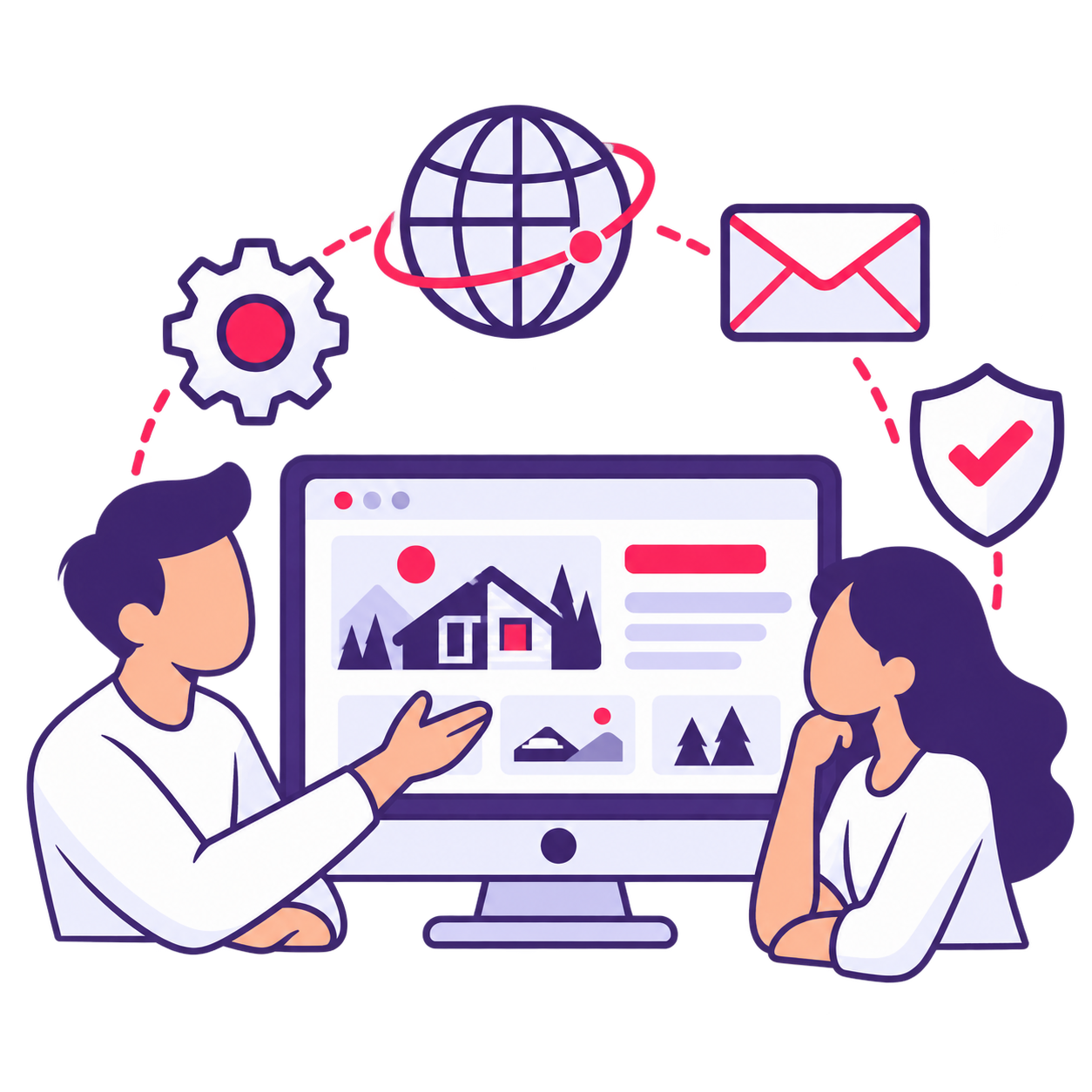 A website specialist helping an accommodation host with their website, domain and email